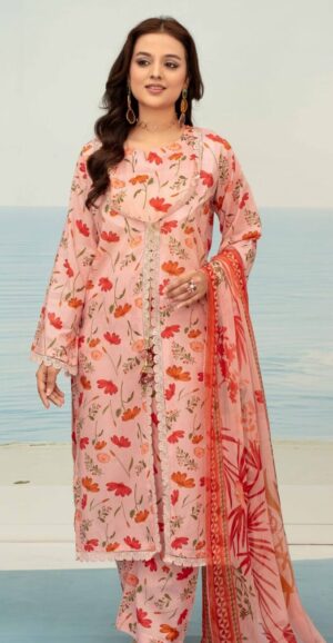 3 Piece Lawn Suit (Unstitched)