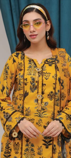 3 Piece Lawn Suit (Unstitched)